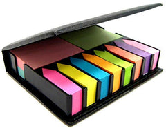 Leather Case 100 Sheet Sticky-Notes Pad With Arrow Flag Page Marker & Calendar Cute Sticky Set