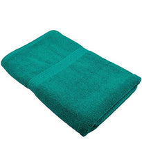 North Field Bath Towel 1000 Gsm | Extra Soft & Absorbent, Durable Bath Towel (White & Green) - Set Of 2