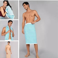 Sathiyas Supreme Turkish Cotton Bath Towel 600 Gsm -Set Of 2 (Lavender & Blue)