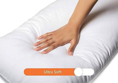 Microfiber Soft White Pillows, Pillows For Sleeping - 40x60 Cm | White Pillows, Neck Support, Anti Allergic, Lightweight, Antibacterial | For Long-Lasting Use - Set Of 2
