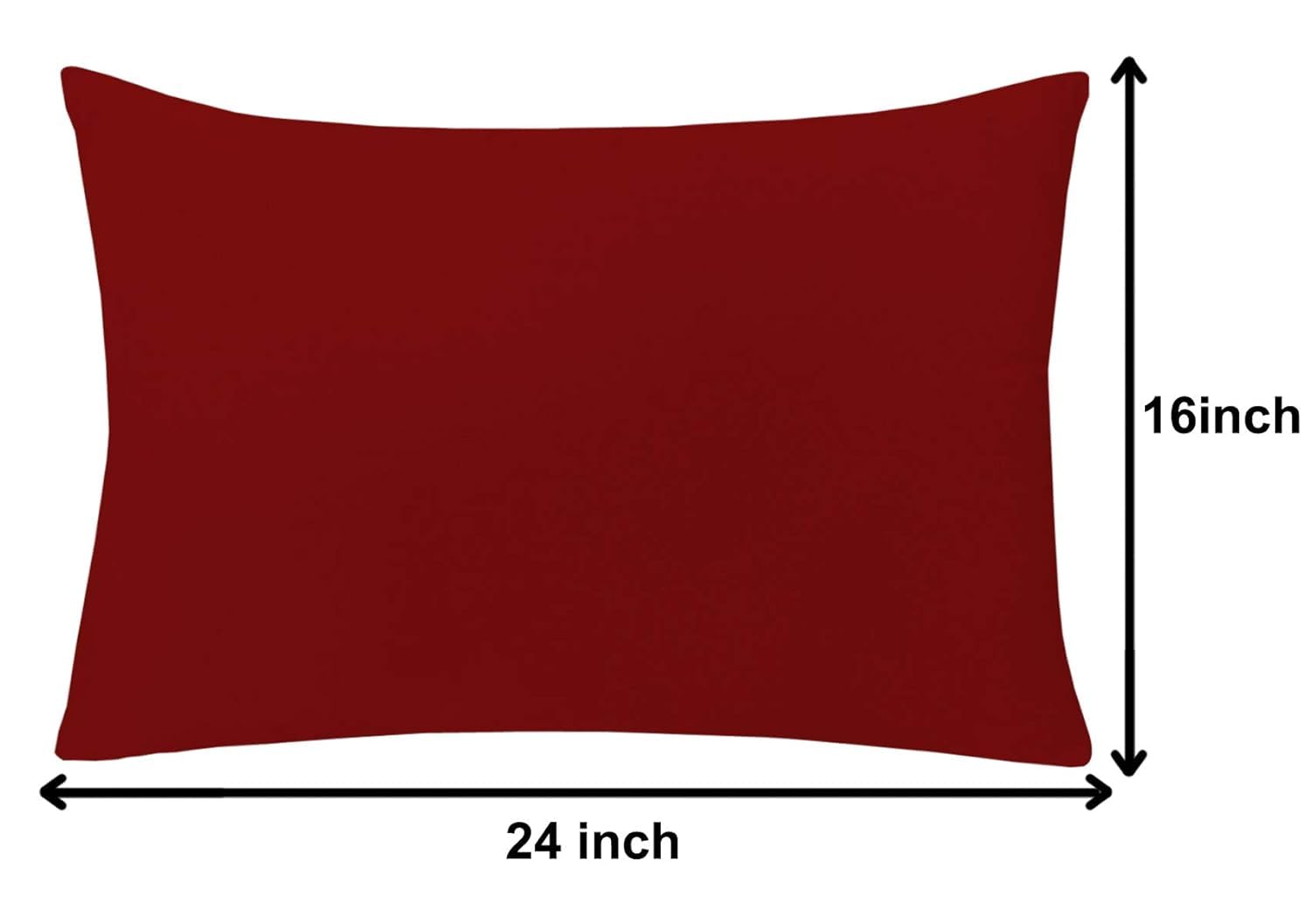 Microfiber Pillow Cushion Filler, Luxurious Pillow Filler, Maroon, 16 X 24 Inch | Cushion Pillow Filler For Home Décor, Bedroom, Bed | All Season Comfort & Flawless Aesthetics - Pack Of 1