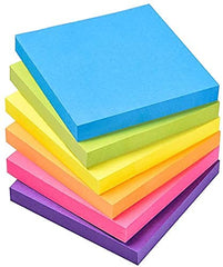 400 Sticky Notes (5 Mix Colors-80 Sheets Each Color) | Page Marker Bookmarks Sticks Securely