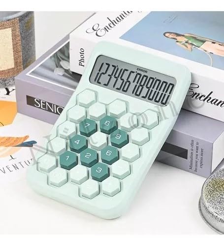 Nilzone Mechanical Switch Calculator Cute 12 Digit Large LCD Display And Buttons, Calculator With Large LCD Display Great For Everyday Life And Basic Office Work (Calculator-1)