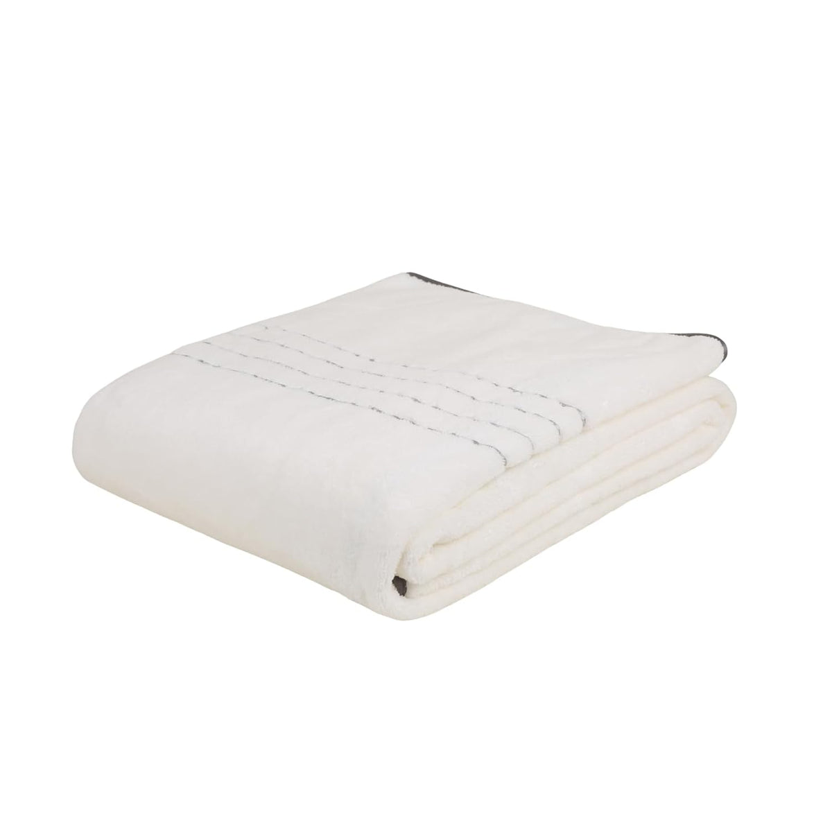 Hanker Velvet Touch Microfiber Bath Towel 600 Gsm | Ultra-Soft & Plush, Instant Dry Technology Large Size Bath Towel (Ivory White)