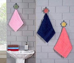 Akin Towel Royal Multicolor Cotton Hand Towel 500 Gsm | High Absorbent & Luxurious Towels For Hotels & Home (Multicolor)- Set Of 6