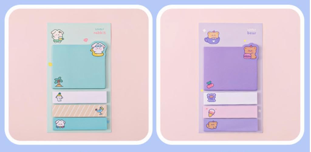 Pastel Multicolor Sticky Note Pads Self-Stick Notes Notes Study School - Pack Of 4 Multicolor
