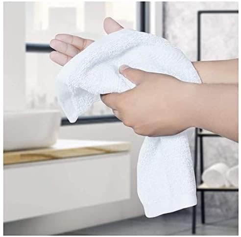 Grgrasp Thread That Bind Relations 100% Cotton Hand Towel 1200 Gsm | Fully Absorvent & Quick Dry Towel (White) - 6 Pcs