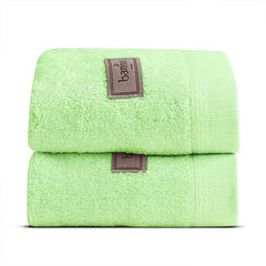 Spread Spain 100% Bamboo Face Towel 360 Gsm | Ultra Soft Absorbent, Quick Dry Towels For Facewash, Gym, Sports, Travel, Suitable For Acne Prone Skin | Pack Of 2 (Lime)