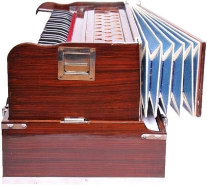 Harmonium Instrument Folding Portable With Coupler & Free Carry Bag - Two Reeds (Base+ Male), 3 1/2 Octaves, Total 42 Keys, No Lag Time | Instant Response Keyboard