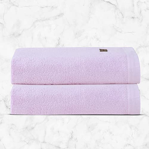 Spread Spain Bamboo Bath Towels 360 Gsm | Large Size Bamboo Bath Towel High Absorbent & Soft Bath Towel For Men & Women 2 Piece (Lavender)