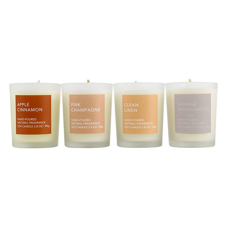 HAND POURED CANDLE FRAGRANCE SOYS WAX VOTIVE GLASS CANDLES AROMA GIFT SET