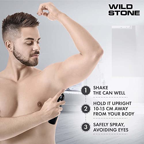 Wild Stone Intense Black No Gas Deodorants Body Spray 240ml 8.1 Fl.oz.| Perfect Gift For Boyfriend | Pack Of 2