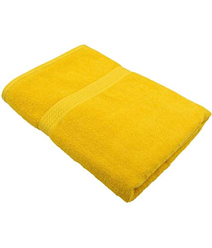 North Field Bath Towel 1000 Gsm | Extra Soft & Absorbent, Durable Bath Towel (Green & Yellow) - Set Of 2