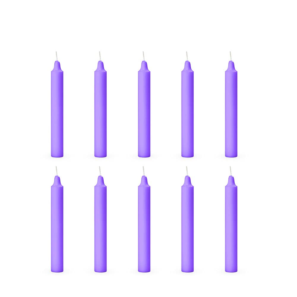PURPLE ESPECIALLY MEANT HEALING, CHAKRAS, RITUAL CANDLE PACK OF 10 STICK CANDLES