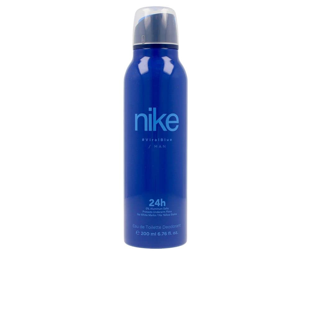 Nike Viral Blue Man Eau De Toilette Long Lasting Deodorant Spray 200ml 6.7 Fl.oz. | Perfect Birthday Gift For Brother