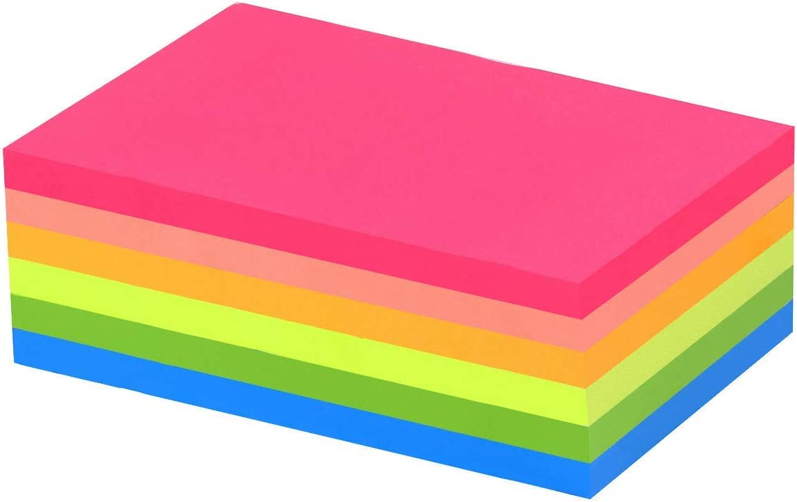 Sticky Notes Set Pad Big Size - 4 X 6 | Ideal For School, Office Supplies - 6 Pads X 45 Sheets
