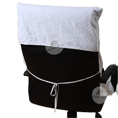 Roman Home Solid Large Luxury All Car Seats & All Office Chair Towel With Tie Knot & Elistick 450 Gsm - (White)