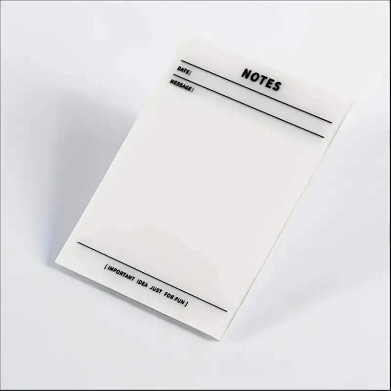 50 Sheets Transparent Sticky Notes, Clear Waterproof Self Adhesive Notebook Lined Sticky Notes