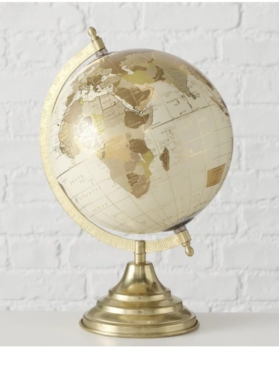 Antique Home Decor World Map Globe For Student & Kids, Globe For Geography, Diameter - 8 Inch, For Gifting & Show Piece, Pack Of 1