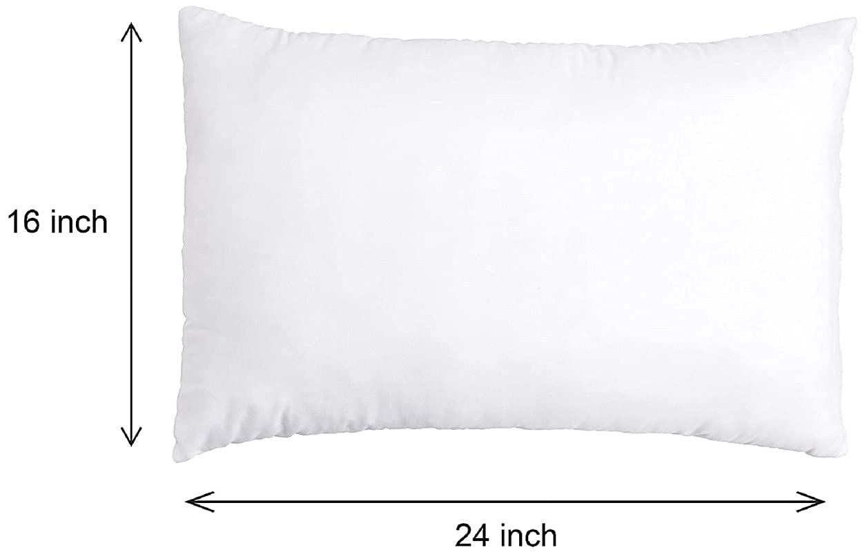 Microfiber Soft White Pillows | Pillows For Sleeping, Bed Pillow - 40x60 Cm | Durable Construction For Long-Lasting Use, For Optimal Neck & Head Support, Easy-Care Convenience - Set Of 6