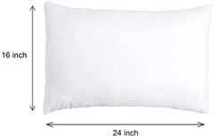 Microfiber Soft White Pillows | Pillows For Sleeping, Bed Pillow - 40x60 Cm | Durable Construction For Long-Lasting Use, For Optimal Neck & Head Support, Easy-Care Convenience - Set Of 6