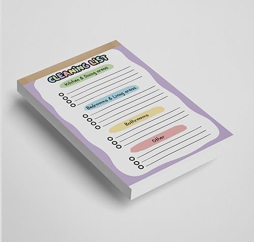 To Do List Notepad, Task Pad With Checklist, Daily Writing, Trendy & Stylish (Purple) Set Of 2