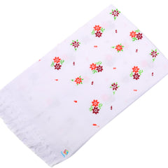 100% Cotton Premium White Printed Bath Towel 600 Gsm | Suitable For Bath, Travel, Hotel, Spa, Gym, Yoga, Saloon, Sports (2 Pcs)