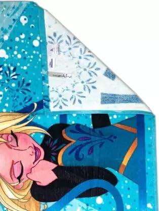Athom Living Kids Soft Cotton Cartoons Digital Printed Bath Towel 300 Gsm (Elsa)