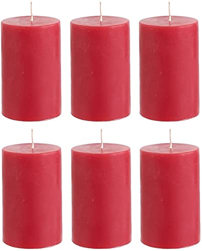 PILLAR CANDLES | BURNING TIME 30 HOURS | PERFECT FOR VALENTINE CANDLES SET OF 6