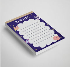 To Do List Notepad, Daily Task Pad With Checklist, Space Theme Tear-Off Writing Pads (Set Of 2)