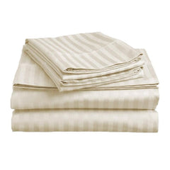 Super King Size Bedsheet For Double Bed With 2 Pillow Cover - 108 X 108 Inches, Cream | Durable & Easy Care Fade-Resistant, Wrinkle-Free