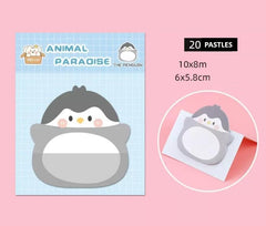 Animal Shape Sticky Note Pads Self-Stick Notes School Accessories For Kids (Multicolor Pack Of 4)