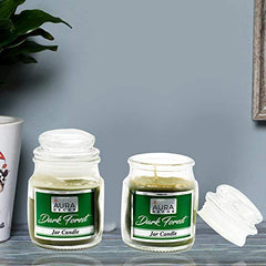 DARK FOREST FRAGRANCE JAR CANDLES | BURNING TIME 30 HOURS | PERFECT GIFT SET 2
