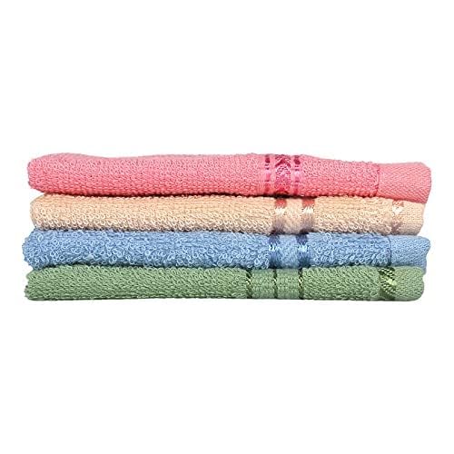 100% Cotton Plain Mini Face Towels 720 Gsm | Ultrasoft & Absorbent Hand Towel (Multicolor)- Set Of 6