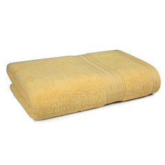 Hanorix 100% Cotton Large Size Bath Towel 900 Gsm | Soft Bath Towel For Men & Women Ultra Absorbent Cotton Towel Soft & Absorbent Towel (Golden) - Pack Of 2