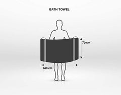 U & U Unique Utilities Microfiber Bath Towels Large Size (400 Gsm) | Bath Towel For Men & Women (Blue & Grey) - Set Of 2
