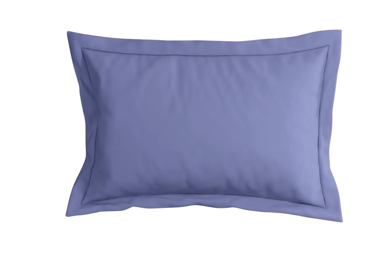 Glace Cotton Super Soft Bedsheets Single Bed Size (72 X 48 X 8 Inch) With 1 Pillow Cover | All Around Elastic Fitted Bedsheets, Navy Blue