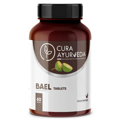 Cura Ayurveda Bowel Wellness Ayurvedic Bael Tablets, Healthy Skin, Digestion, Respiratory Support Medicine, Restore Balance, Alleviate Constipation | 60 Tablets 100gm 0.2lbs