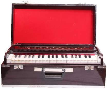 Musical Instrument Harmonium With Padded Carry Bag - 42 Keys, Multifold Bellow, 3 1/2 Octaves, Two Reeds (Base- Male), Instant Response Keyboard - No Lag Time