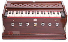 Musical Instrument Harmonium With Cover - 7 Stopper, Two Fold Bellow, 39 Keys, Two Reeds (Base- Male) | Two Side Carry Handles, Jaali Frame On Keys