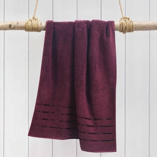 Prem House 100% Cotton Bath Towel Soft For 500 Gsm | Bath Towel Full Size For Men & Women & Kids (Maroon)