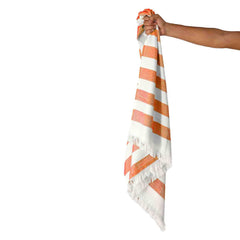Haber 100% Bamboo Large Bath Towel 240 Gsm | Ultra Soft, Light Weight & Quick Dry Bath Towel For Travel, Gym, Beach, Pool & Yoga (Tangerine)