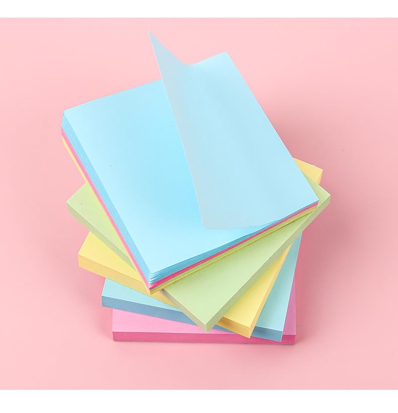 Sticky Notes Pad, 76x76mm, 4 Colors, 300 Sheets - Multicolor | Self-Adhesive, For Office, School