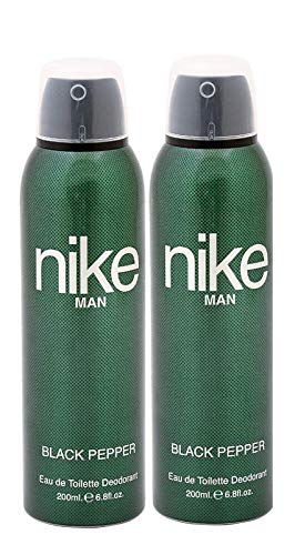 Nike Black Pepper Eau De Toilette Long Lasting Deodorant Body Spray 400m 31.5 Fl.oz. Pack Of 2 | Perfect Gift Set For Men