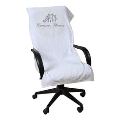 Roman Home Solid Large Luxury All Car Seats & All Office Chair Towel With Tie Knot & Elistick 450 Gsm - (White)