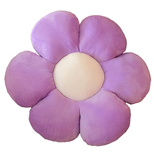 Sunflower Shaped Pillow 6 Kali, Cute Preppy Decorative Throw Pillow, Purple - 50 Cm | Floor Cushion With Fiber Filling For Aesthetic Decoration | Soft & Plush Pillow, Versatile Use