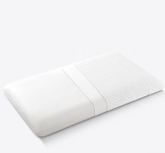 Memory Foam Slim Pillows, Orthopedic Bed Pillow For Sleeping, White, King Size | Ergonomic & Neck Pain Relief, Anti-Slip, Foldable, Breathable, Washable Outer Cover, Adjustable Pillow