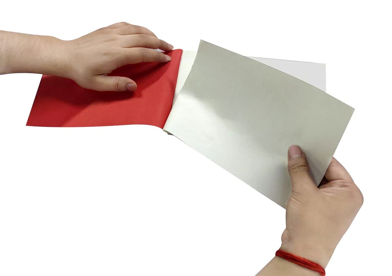 Notepad, Memo Book For Office, Shop, Factoy, Writing Pad, 72 Pages, Plain (Red) Pack Of 1