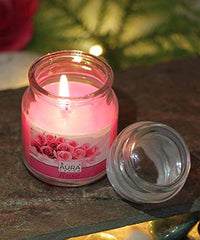 ROSE PINK FRAGRANCE JAR CANDLE SET OF 1 | PERFECT FOR COUPLES DATE CANDLES