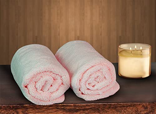 Bombay Dyeing Ultrx Zero Twist Plain Cotton Hand Towel 400 Gsm (Peach)- 2 Piece